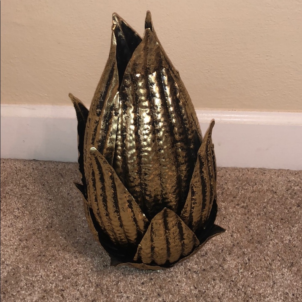 Gold flower vase